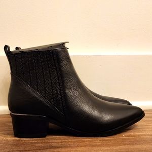 Marc Fisher Black Genuine Leather Ankle Boots